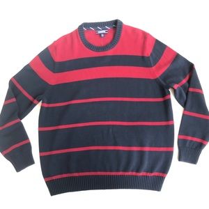 NWT Lands End Drifter sweater red navy XL Mens